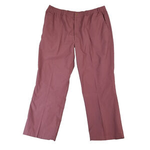 Haband Casual Joe Pants Mens 44 Large Maroon Elastic Waist Back Pockets Outdoor